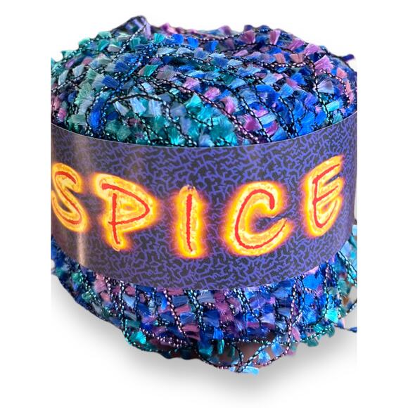 3 Balls Knitting Fever SPICE Eyelash Flutter Yarn | 05 Blue Pink | Made in Italy - Picture 2 of 7